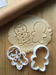 Set of 2 Cute Gingerbread Man Cookie Cutters/Dishwasher Safe