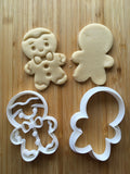 Set of 2 Cute Gingerbread Man Cookie Cutters/Dishwasher Safe