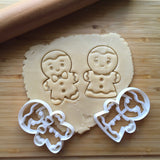 Set of 2 Cute Gingerbread Boy and Girl Cookie Cutters/Dishwasher Safe