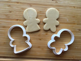 Set of 2 Cute Gingerbread Boy and Girl Cookie Cutters/Dishwasher Safe