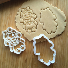 Set of 2 Doll Cookie Cutters/Dishwasher Safe