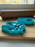 Set of 2 Tyrannosaurus Fossil/T-Rex Cookie Cutter/Dishwasher Safe
