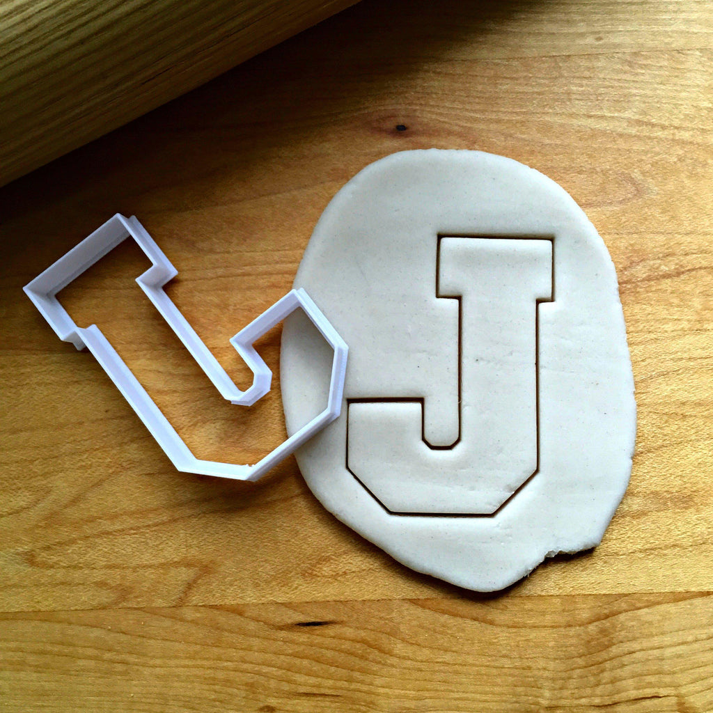 3.5 " Varsity Letter J Cookie Cutter/Dishwasher Safe/Clearance