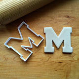 3.5" and 4" Varsity Letter M Cookie Cutter/Dishwasher Safe/Clearance