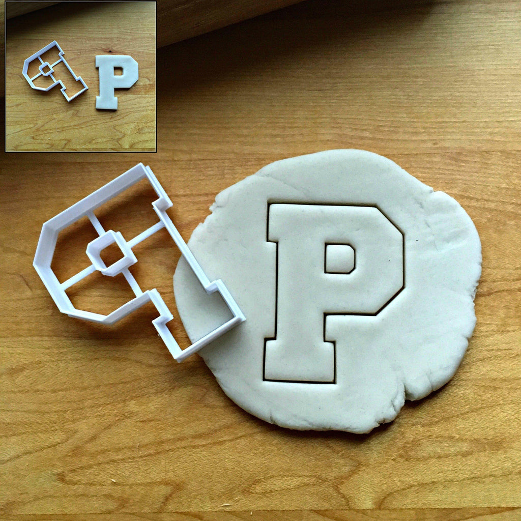 6" Varsity Letter P Cookie Cutter/Dishwasher Safe/Clearance