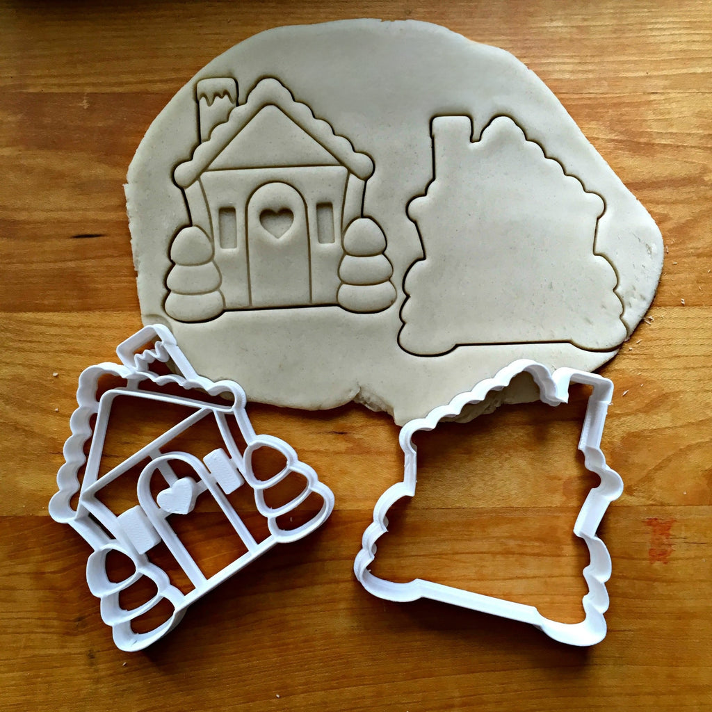 Set of 2 Gingerbread House Cookie Cutters/Dishwasher Safe