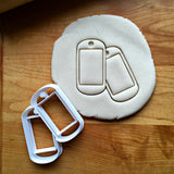 Set of 2 Military Dog Tags Cookie Cutter/Multi-Size/Dishwasher Safe