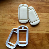 Set of 2 Military Dog Tags Cookie Cutter/Multi-Size/Dishwasher Safe