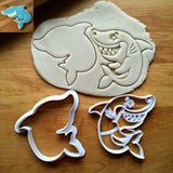 Set of 2 Smiling Shark Cookie Cutters/Dishwasher Safe