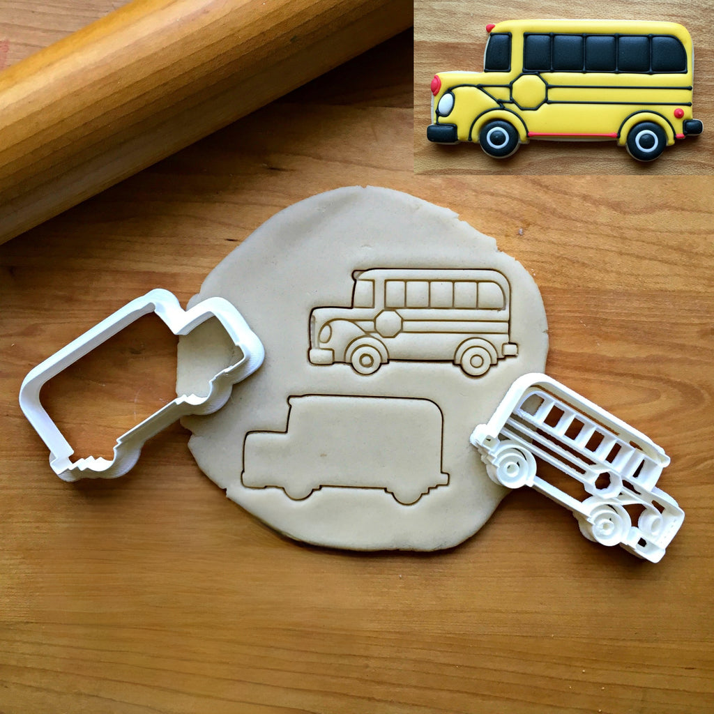 Set of 2 School Bus Cookie Cutters/Dishwasher Safe