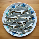Set of 2 Great White Shark Cookie Cutters/Dishwasher Safe