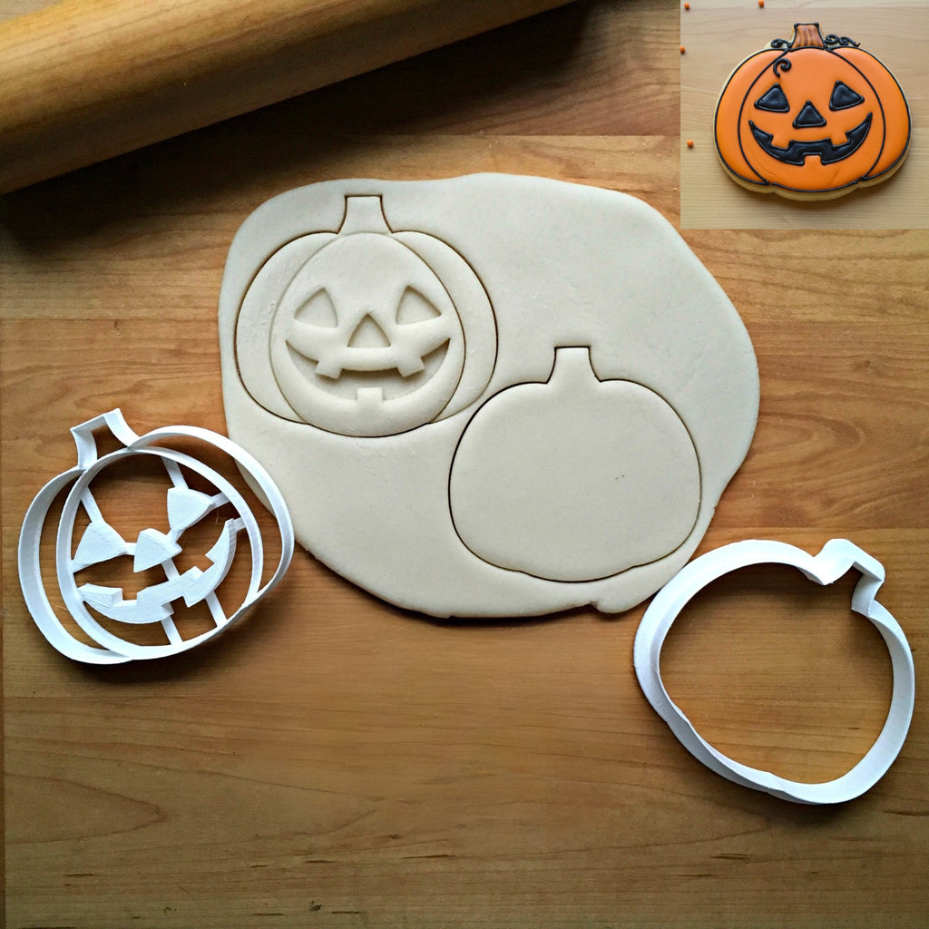 Set of 2 Jack-O-Lantern Cookie Cutters/Dishwasher Safe