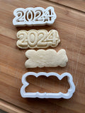 Set of Two 2024 Cookie Cutters/Dishwasher Safe