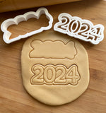 Set of Two 2024 Cookie Cutters/Dishwasher Safe