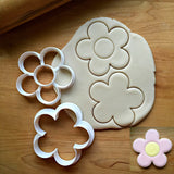 Set of 2 Five Petal Daisy/Flower Cookie Cutters/Dishwasher Safe