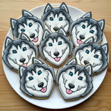 Set of 2 Husky/Wolf Cookie Cutters/Dishwasher Safe