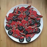 Set of 2 Sport Motorcycle Cookie Cutters/Dishwasher Safe