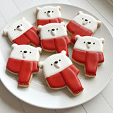 Cute Bear with Scarf Cookie Cutter/Dishwasher Safe