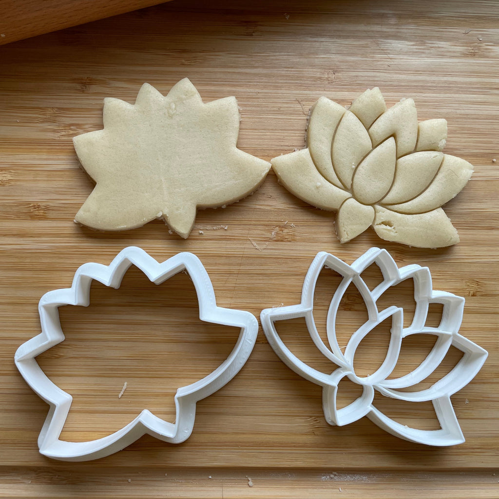 Set of 2 Lotus Flower Cookie Cutters/Dishwasher Safe