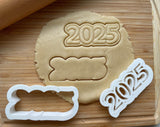 Set of 2 2025 Cookie Cutters/Dishwasher Safe