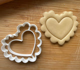 Set of 3 Lacey Heart Cookie Cutters/Dishwasher Safe