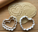 Set of 2 Lacey Heart Cookie Cutters/Dishwasher Safe