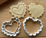 Set of 2 Lacey Heart Cookie Cutters/Dishwasher Safe