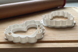 Set of 2 Lacey Heart Cookie Cutters/Dishwasher Safe