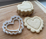 Set of 3 Lacey Heart Cookie Cutters/Dishwasher Safe