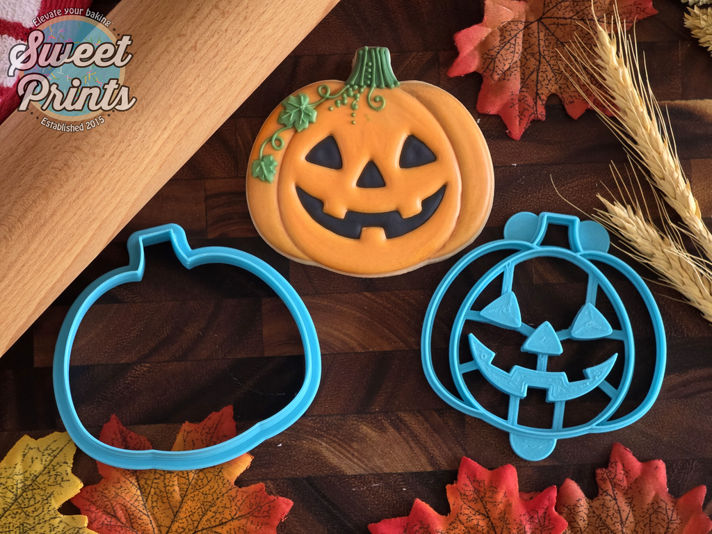 Set of 2 Jack-O-Lantern Cookie Cutters/Dishwasher Safe
