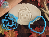 ack-O-Lantern Pumpkin Latte Mug Cookie Cutter & Press/Dishwasher Safe