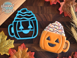 Jack-O-Lantern Pumpkin Latte Mug Cookie Cutter/Dishwasher Safe