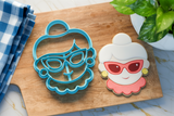 Tropical Mrs Claus Cookie Cutter/Dishwasher Safe/Christmas in July
