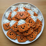 Set of 2 Jack-O-Lantern Pumpkin Latte Mug Cookie Cutters/Dishwasher Safe