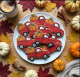 Set of 2 Pumpkin Pickup Truck Cookie Cutters/Dishwasher Safe