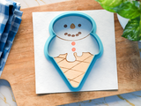 Snowman Snow Cone Cookie Cutter/Dishwasher Safe/Christmas in July