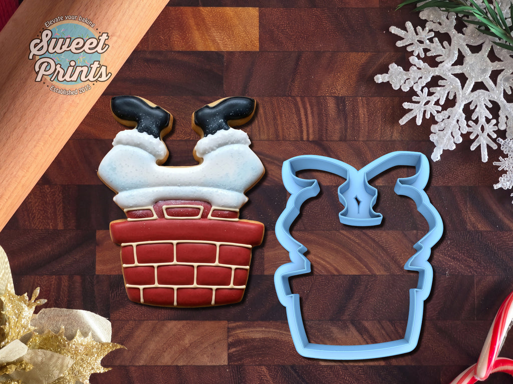 Santa in Chimney Cookie Cutter/Dishwasher Safe