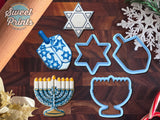 Hanukkah  Set of 3 Cookie Cutters/Dishwasher Safe
