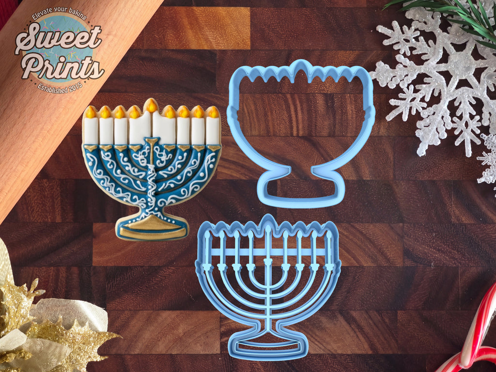 Set of 2 Menorah Cookie Cutters/Dishwasher Safe