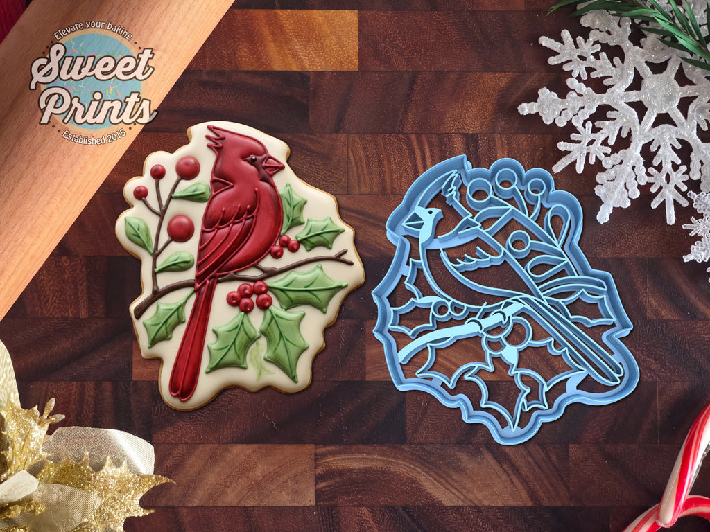 Christmas Cardinal Bird Cookie Cutter/Dishwasher Safe