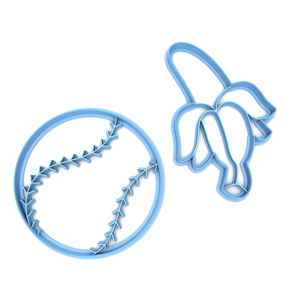 Banana Baseball Cookie Cutters/Dishwasher Safe