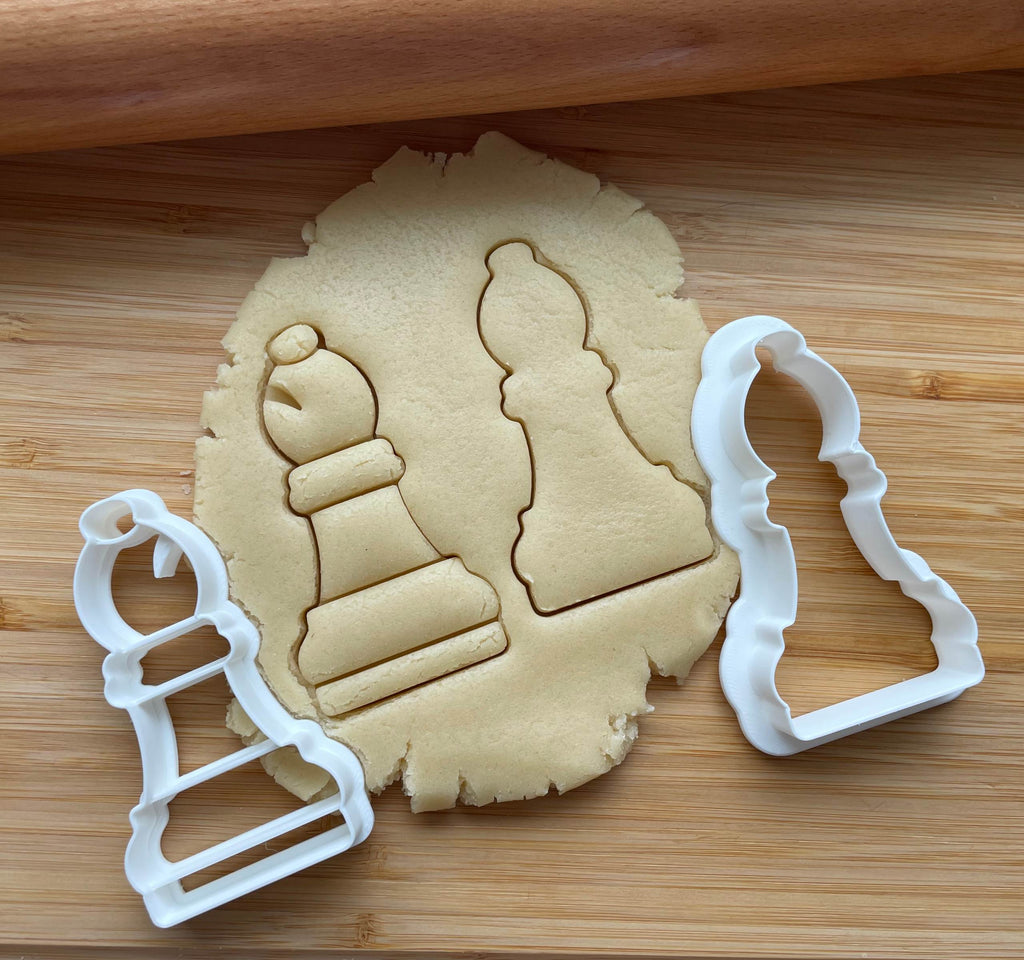 Set of 2 Bishop Chess Piece Cookie Cutter/Dishwasher Safe