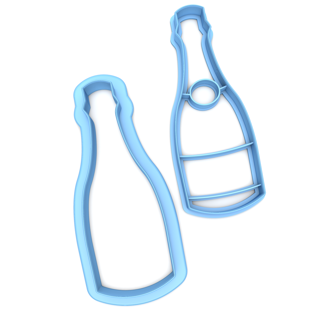 Set of 2 Wine Bottle Cookie Cutters/Dishwasher Safe