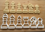 Set of 6 Chess Piece Cookie Cutters/Dishwasher Safe