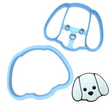Set of 2 Dog Face Cookie Cutters/Dishwasher Safe
