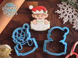 Set of 2 Elf Plaque Cookie Cutters/Dishwasher Safe