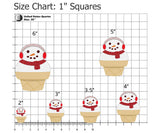 Snowman Ice Cream Cone Cookie Cutter/Dishwasher Safe/Christmas in July