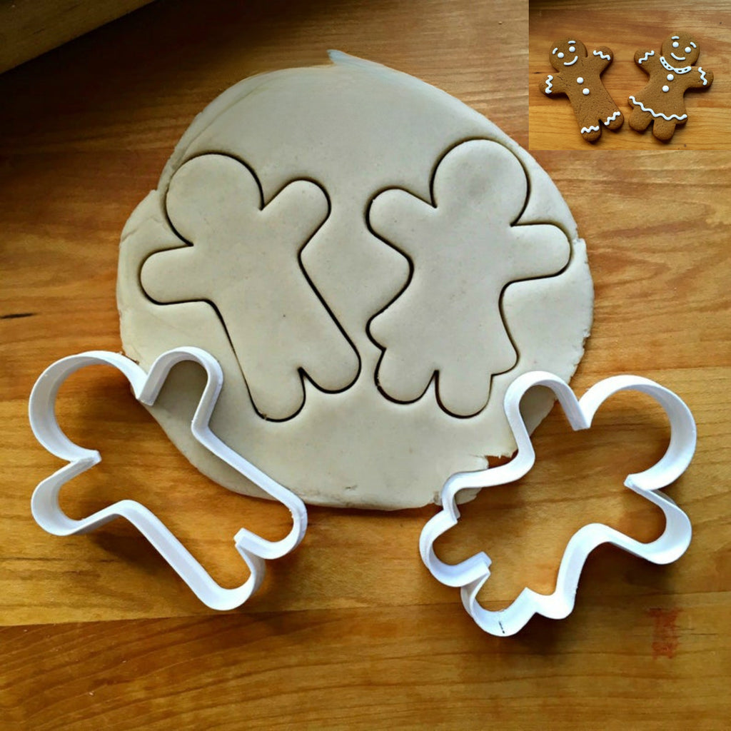 Set of 2 Gingerbread Boy and Girl Cookie Cutters/Dishwasher Safe