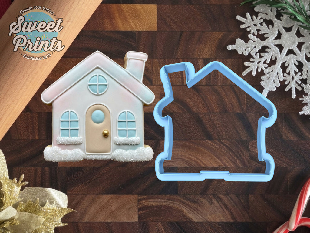 Cute House with Chimney Cookie Cutter/Dishwasher Safe