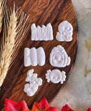 Set of 6 Polymer Clay Halloween Cutters/Clay Earring Shapes/Dishwasher Safe/Multi-Size